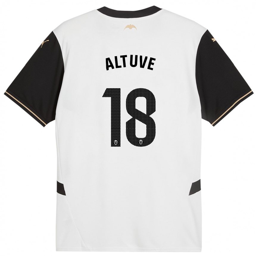 Kids Football Oriana Altuve #18 White Black Home Jersey 2024/25 T-Shirt Nz