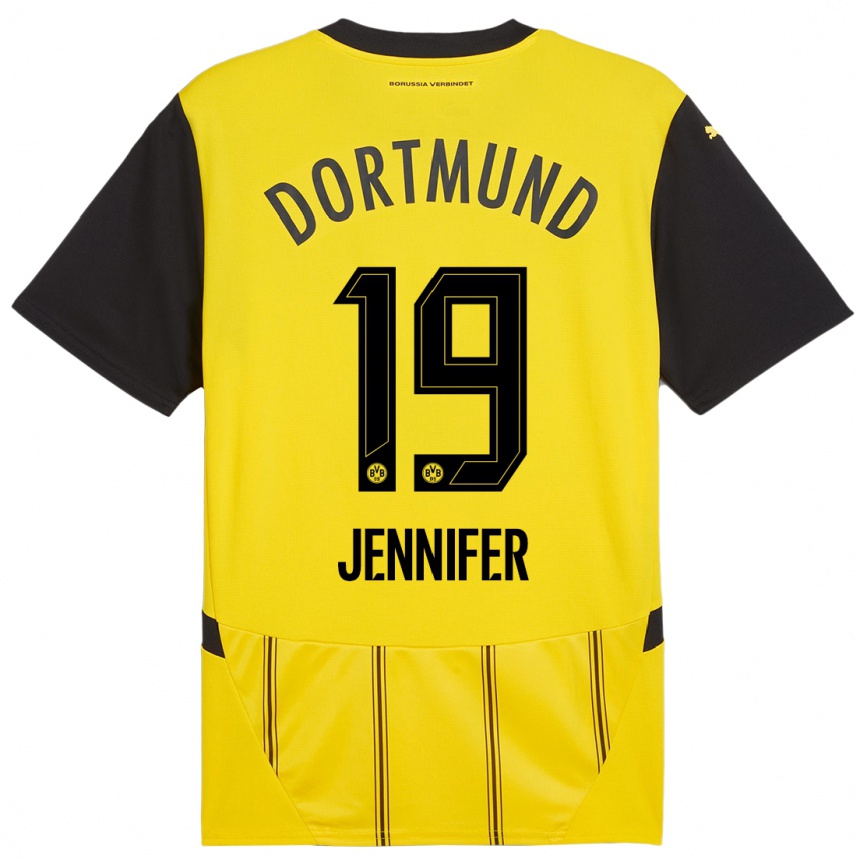 Kids Football Gutierrez Bermejo Jennifer #19 Yellow Black Home Jersey 2024/25 T-Shirt Nz