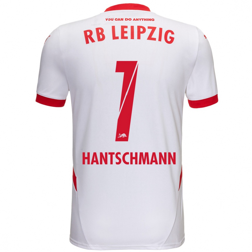 Kids Football Franz Hantschmann #1 White Red Home Jersey 2024/25 T-Shirt Nz