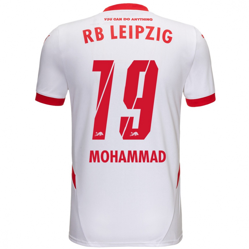 Kids Football Sammy Mohammad #19 White Red Home Jersey 2024/25 T-Shirt Nz