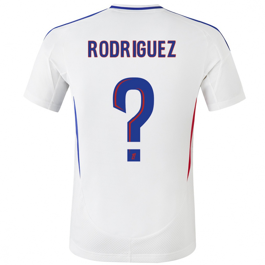 Kids Football Alejandro Gomes Rodriguez #0 White Blue Home Jersey 2024/25 T-Shirt Nz