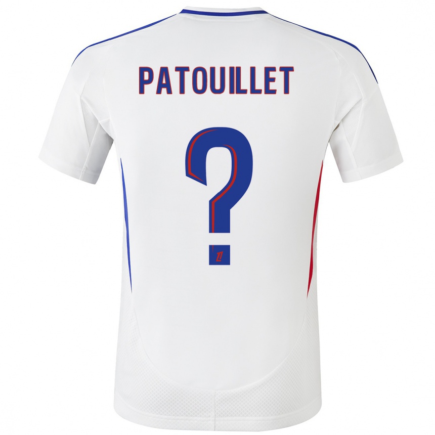 Kids Football Mathieu Patouillet #0 White Blue Home Jersey 2024/25 T-Shirt Nz