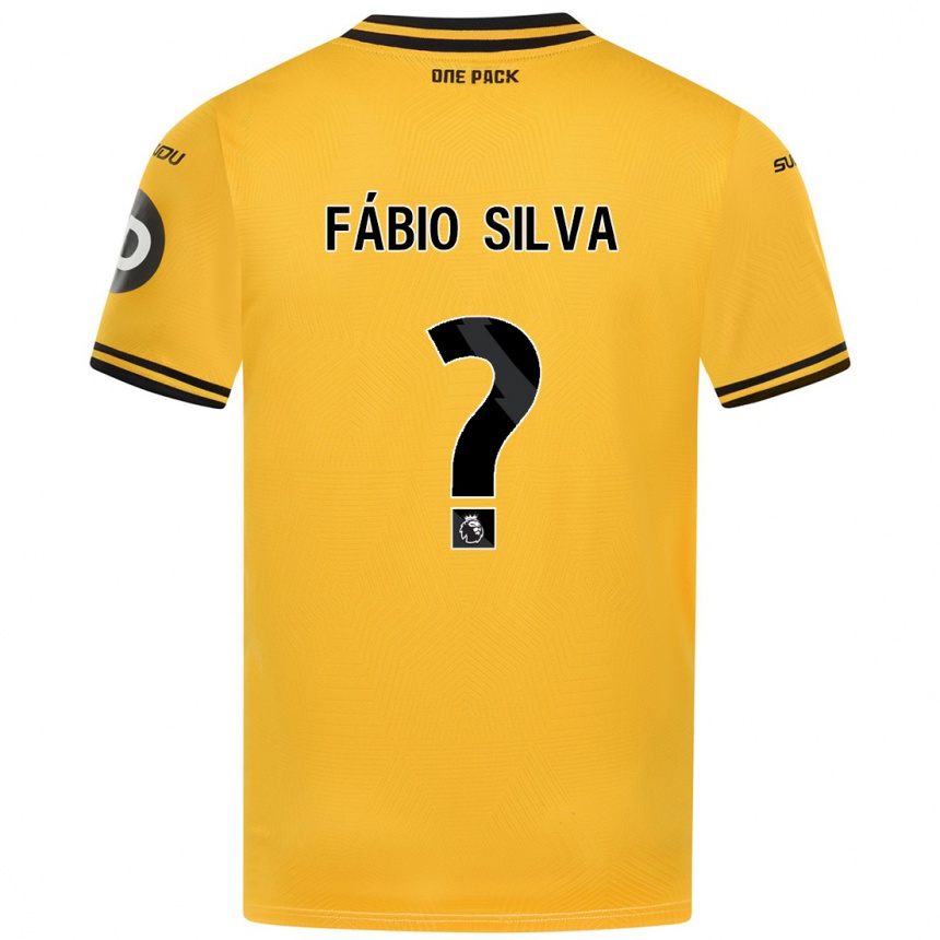 Kids Football Fábio Silva #0 Yellow Home Jersey 2024/25 T-Shirt Nz