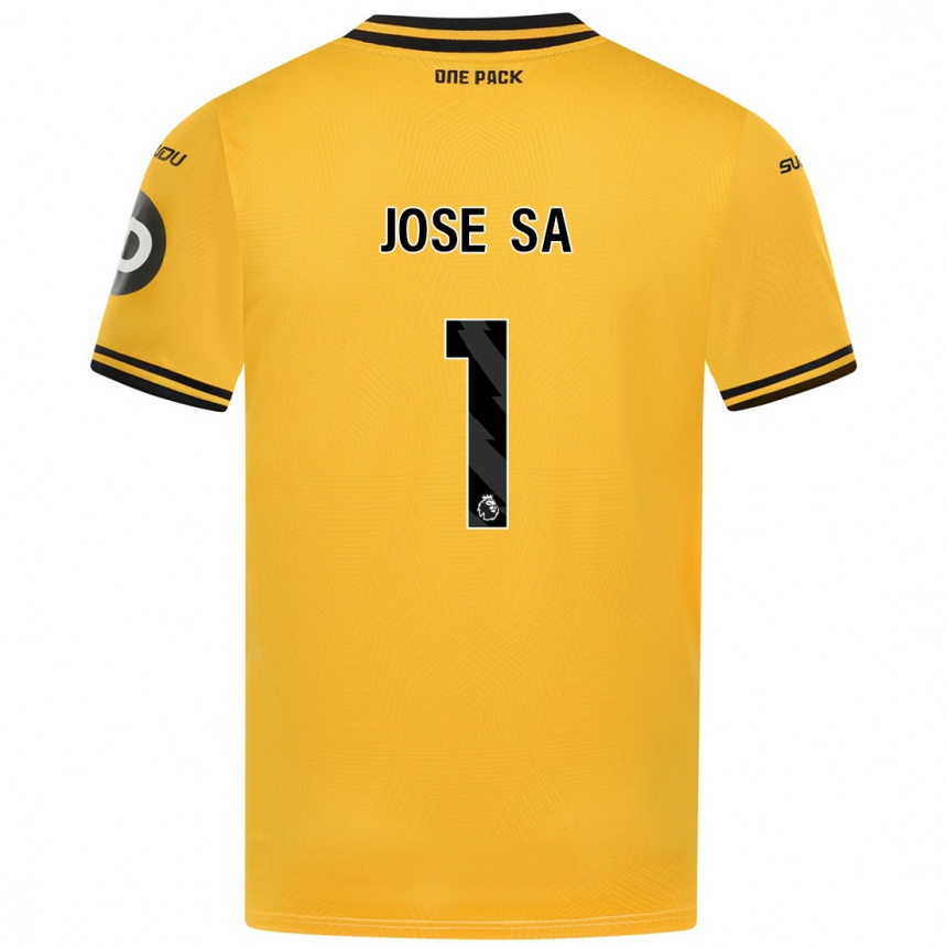 Kids Football José Sá #1 Yellow Home Jersey 2024/25 T-Shirt Nz