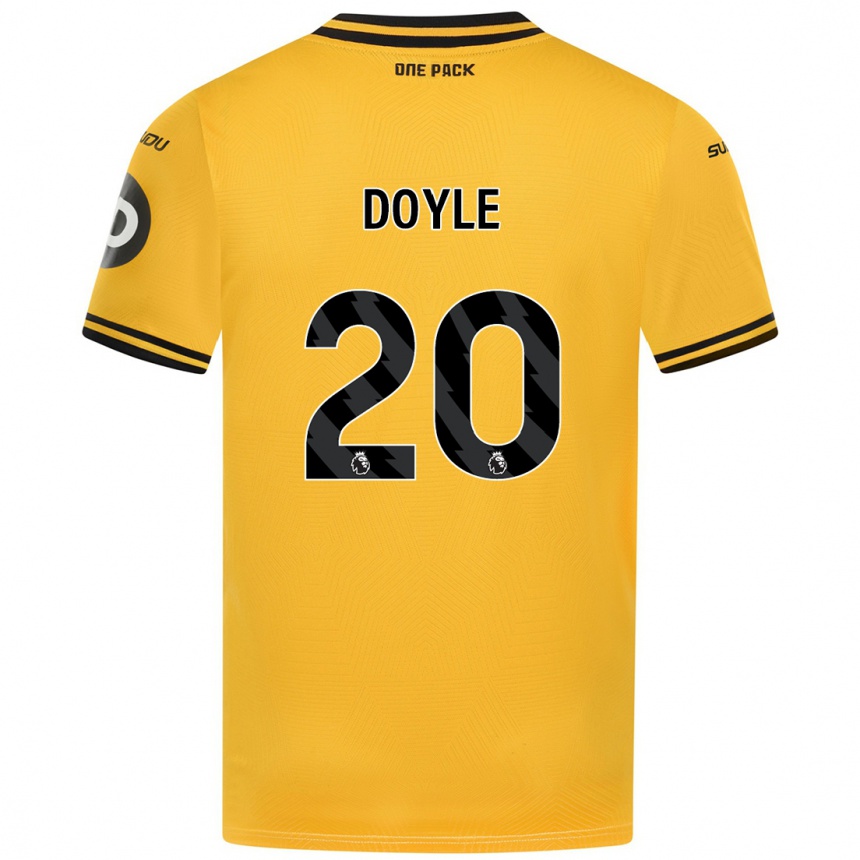 Kids Football Tommy Doyle #20 Yellow Home Jersey 2024/25 T-Shirt Nz