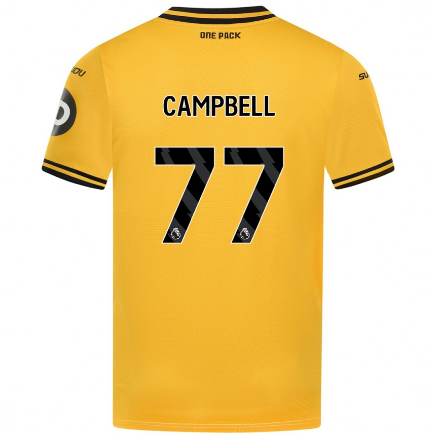 Kids Football Chem Campbell #77 Yellow Home Jersey 2024/25 T-Shirt Nz