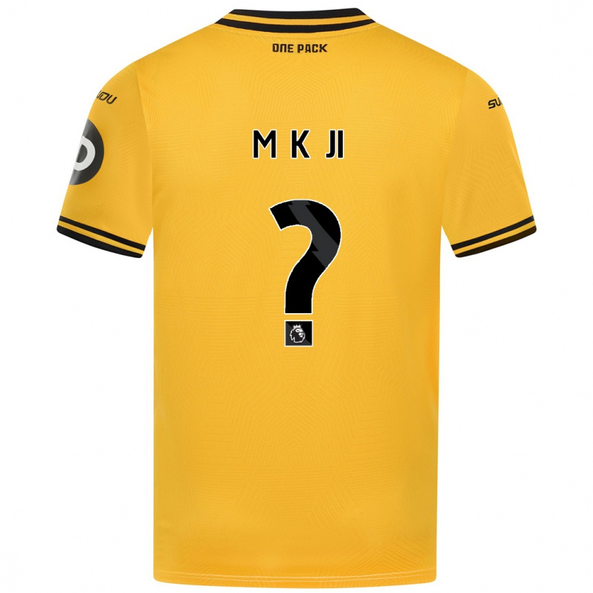 Kids Football Min-Kyu Ji #0 Yellow Home Jersey 2024/25 T-Shirt Nz