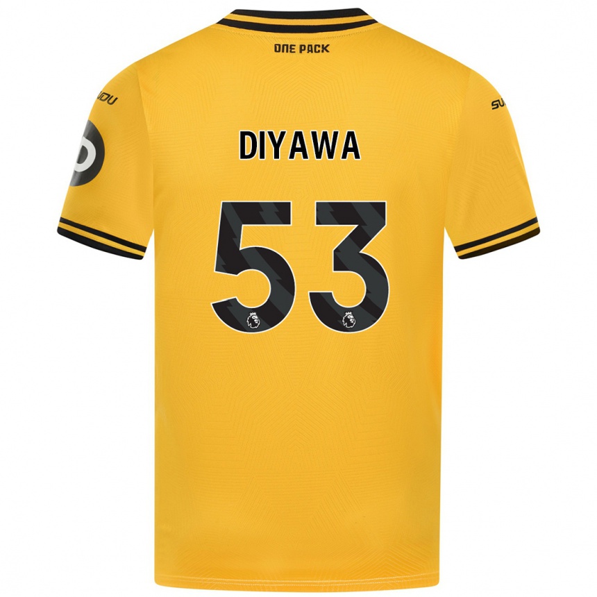 Kids Football Aaron Keto-Diyawa #53 Yellow Home Jersey 2024/25 T-Shirt Nz