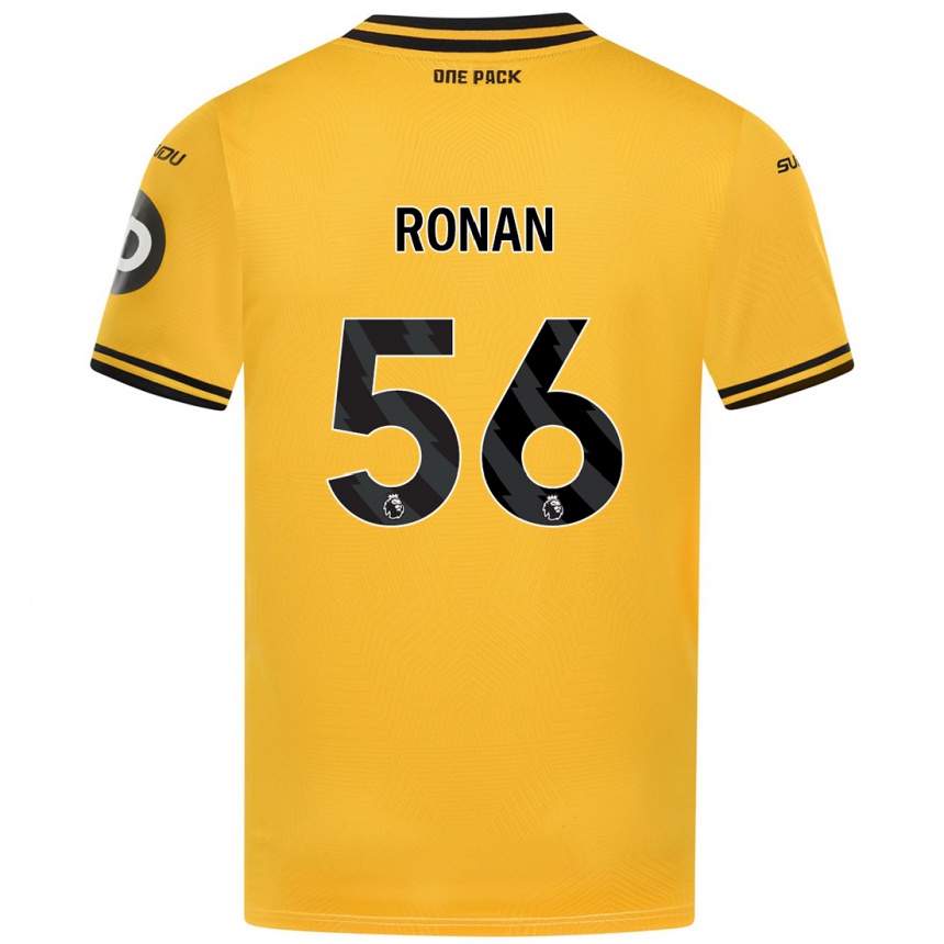 Kids Football Connor Ronan #56 Yellow Home Jersey 2024/25 T-Shirt Nz