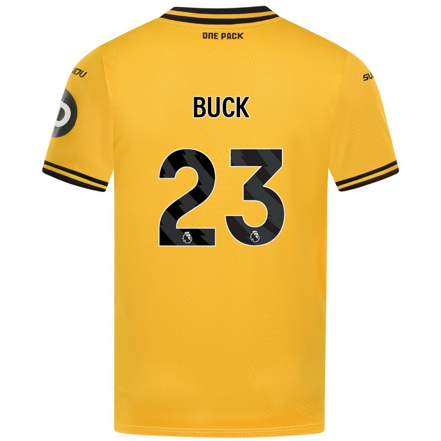 Kids Football Alex Buck #23 Yellow Home Jersey 2024/25 T-Shirt Nz