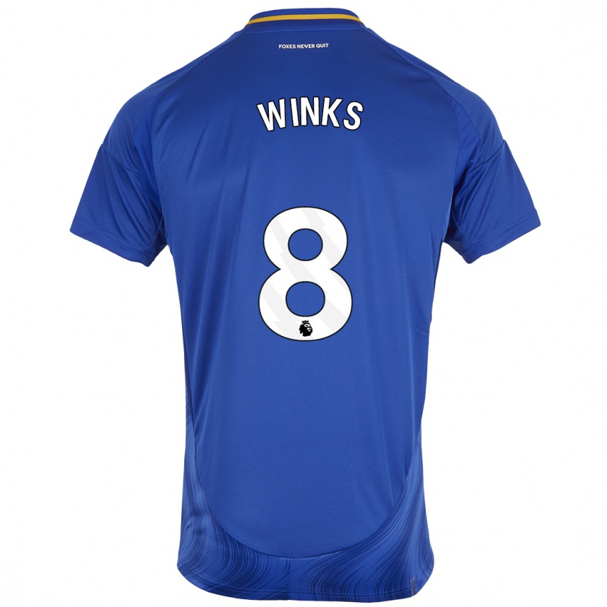 Kids Football Harry Winks #8 Blue White Home Jersey 2024/25 T-Shirt Nz