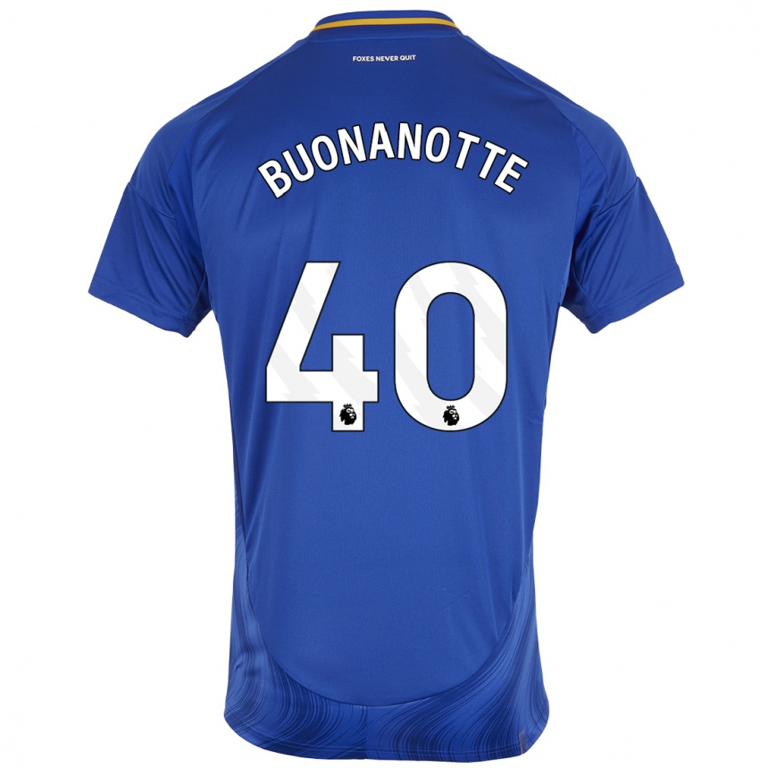 Kids Football Facundo Buonanotte #40 Blue White Home Jersey 2024/25 T-Shirt Nz