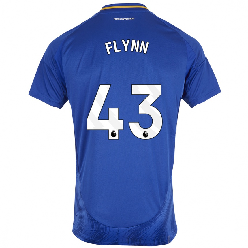 Kids Football Shane Flynn #43 Blue White Home Jersey 2024/25 T-Shirt Nz