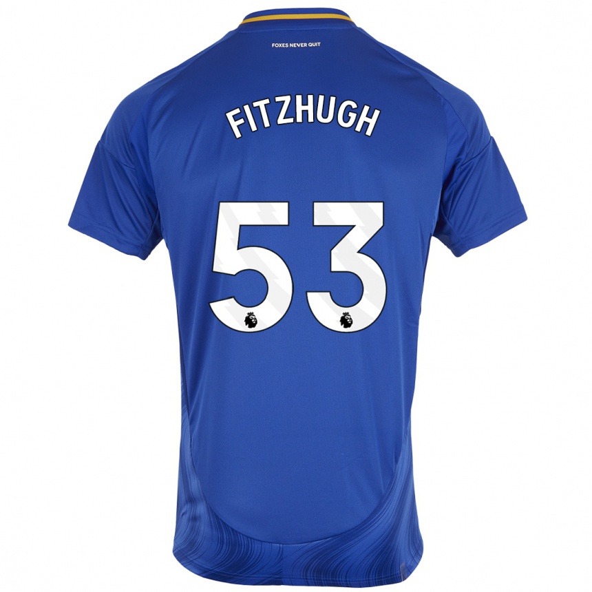 Kids Football Ethan Fitzhugh #53 Blue White Home Jersey 2024/25 T-Shirt Nz