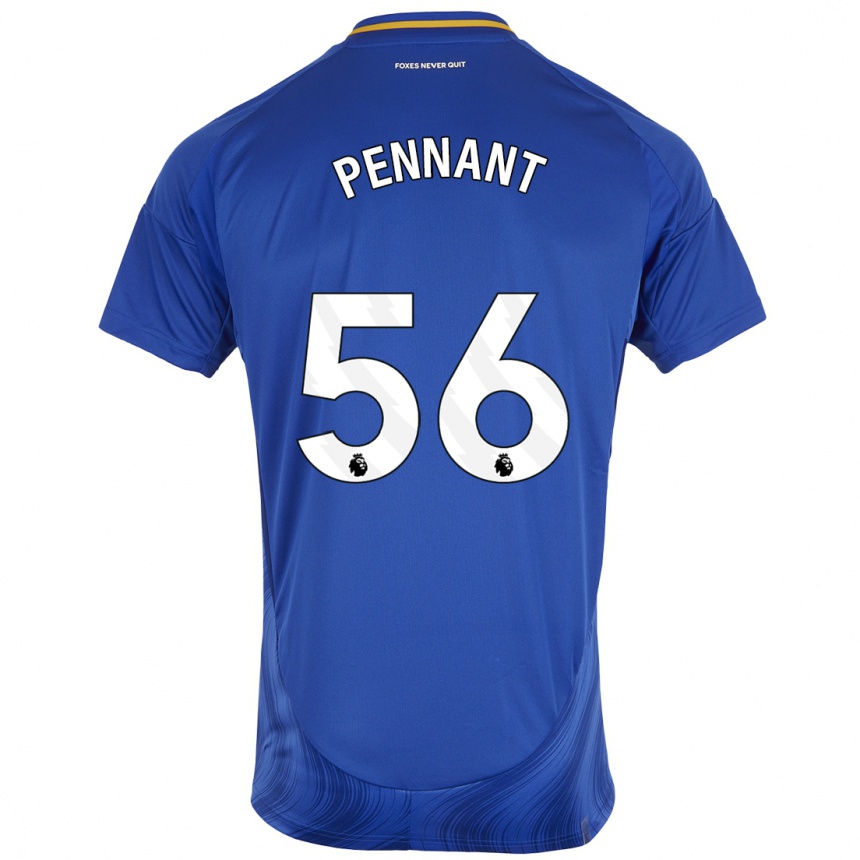 Kids Football Terrell Pennant #56 Blue White Home Jersey 2024/25 T-Shirt Nz