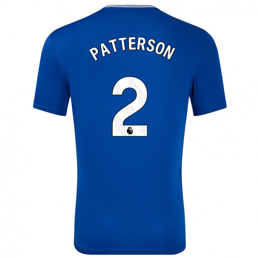 Kids Football Nathan Patterson #2 Blue With Home Jersey 2024/25 T-Shirt Nz