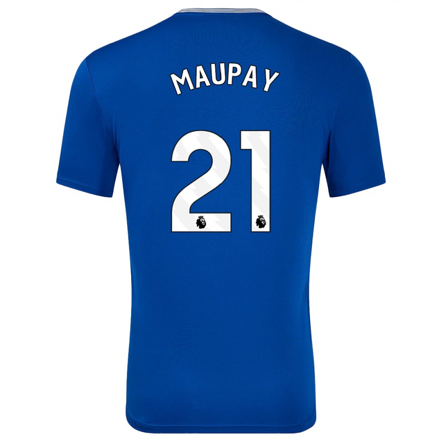 Kids Football Neal Maupay #21 Blue With Home Jersey 2024/25 T-Shirt Nz