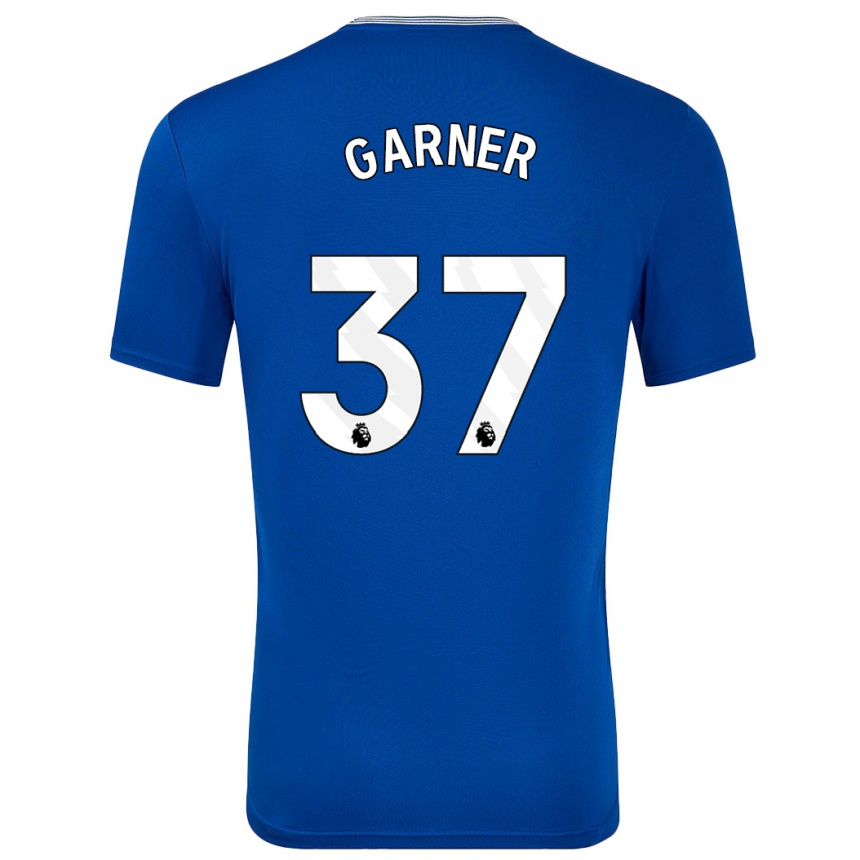 Kids Football James Garner #37 Blue With Home Jersey 2024/25 T-Shirt Nz