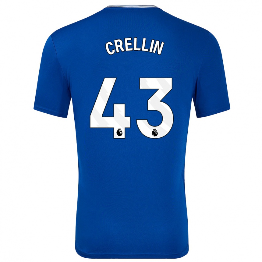 Kids Football Billy Crellin #43 Blue With Home Jersey 2024/25 T-Shirt Nz