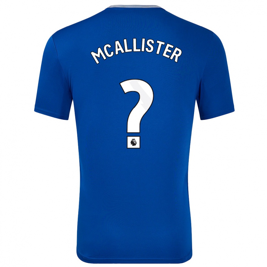 Kids Football Sean Mcallister #0 Blue With Home Jersey 2024/25 T-Shirt Nz