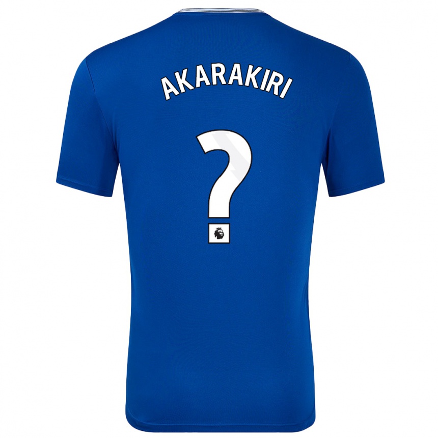 Kids Football Demi Akarakiri #0 Blue With Home Jersey 2024/25 T-Shirt Nz