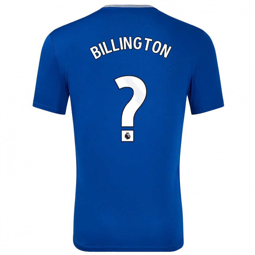 Kids Football Harvey Billington #0 Blue With Home Jersey 2024/25 T-Shirt Nz