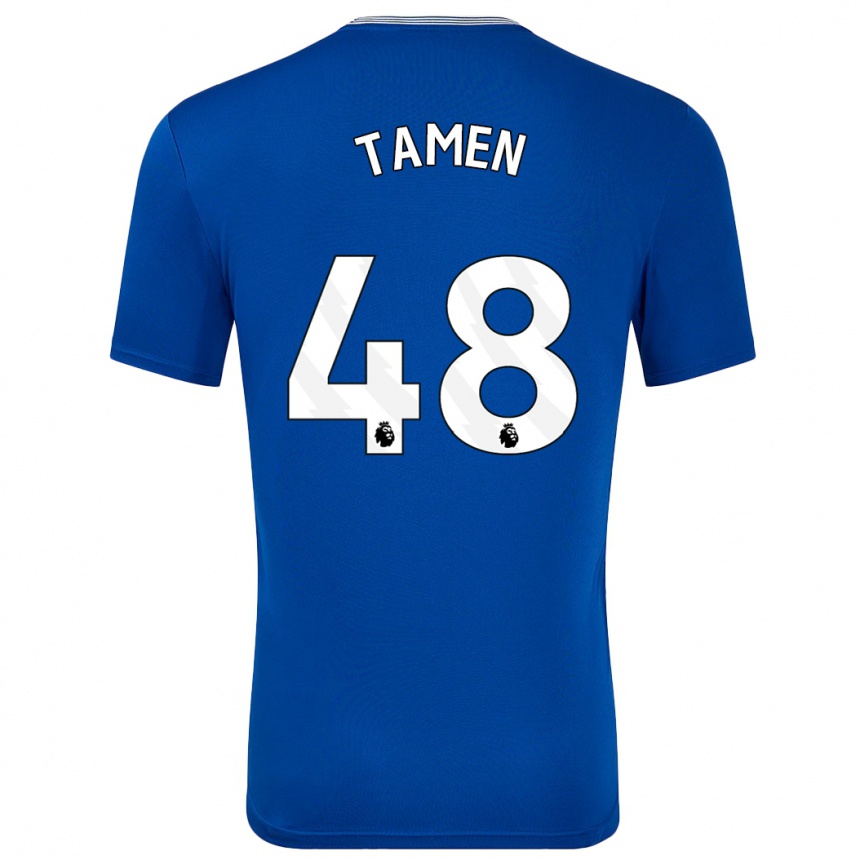 Kids Football William Tamen #48 Blue With Home Jersey 2024/25 T-Shirt Nz