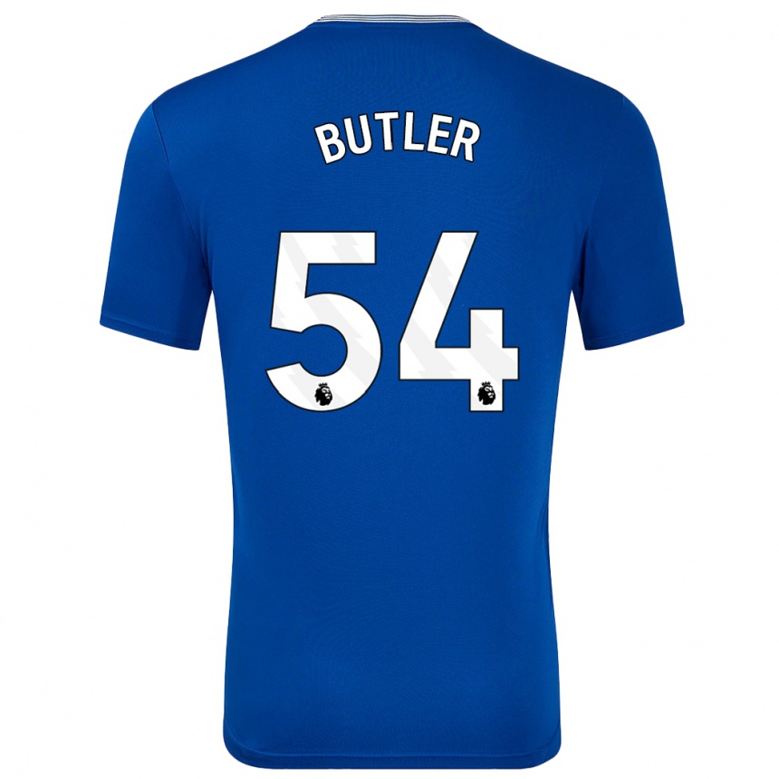 Kids Football Jack Butler #54 Blue With Home Jersey 2024/25 T-Shirt Nz