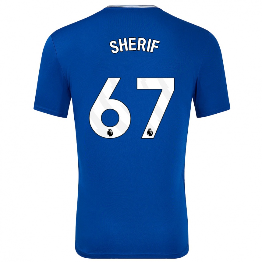 Kids Football Martin Sherif #67 Blue With Home Jersey 2024/25 T-Shirt Nz