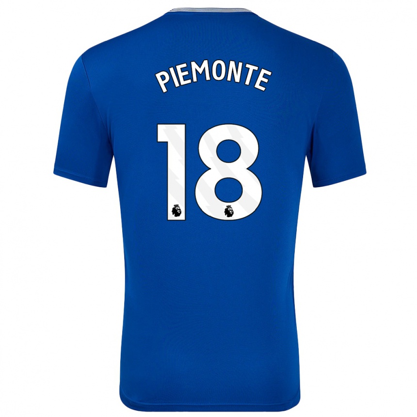 Kids Football Martina Piemonte #18 Blue With Home Jersey 2024/25 T-Shirt Nz