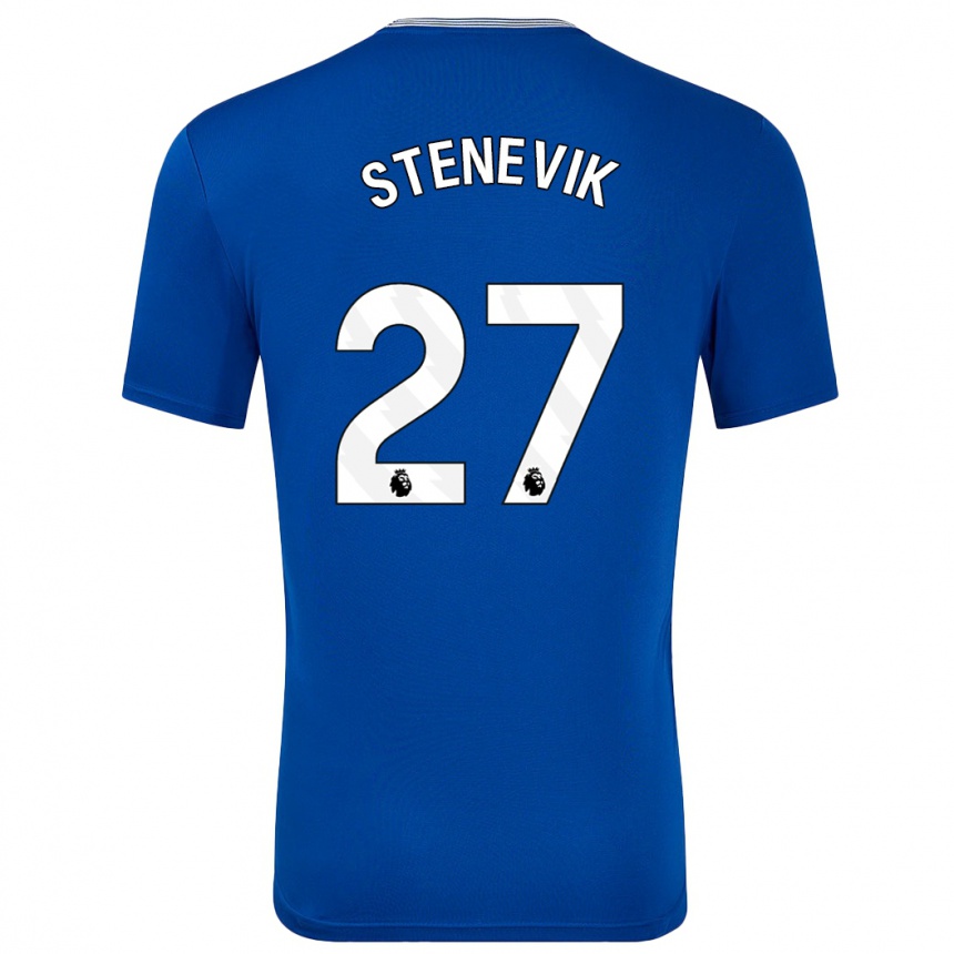 Kids Football Elise Stenevik #27 Blue With Home Jersey 2024/25 T-Shirt Nz