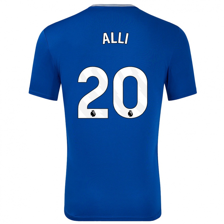 Kids Football Dele Alli #20 Blue With Home Jersey 2024/25 T-Shirt Nz