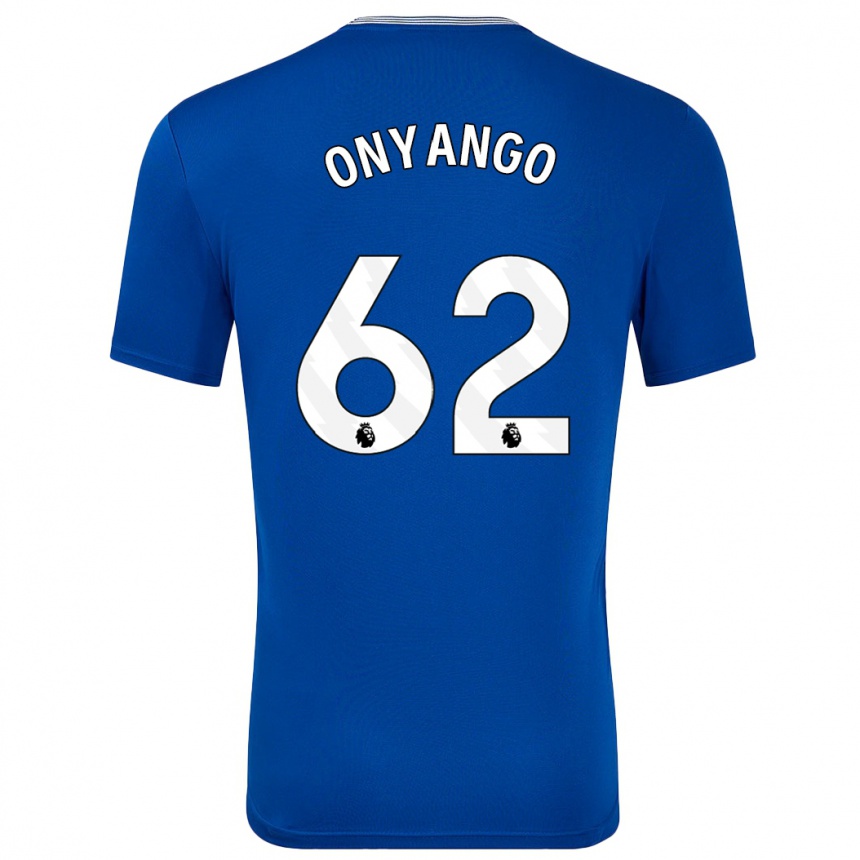 Kids Football Tyler Onyango #62 Blue With Home Jersey 2024/25 T-Shirt Nz