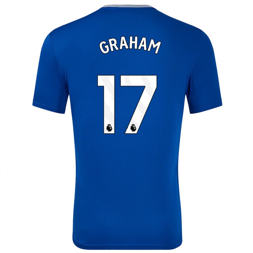 Kids Football Lucy Graham #17 Blue With Home Jersey 2024/25 T-Shirt Nz