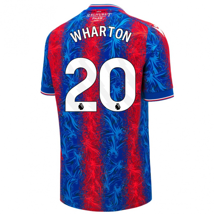 Kids Football Adam Wharton #20 Red Blue Stripes Home Jersey 2024/25 T-Shirt Nz