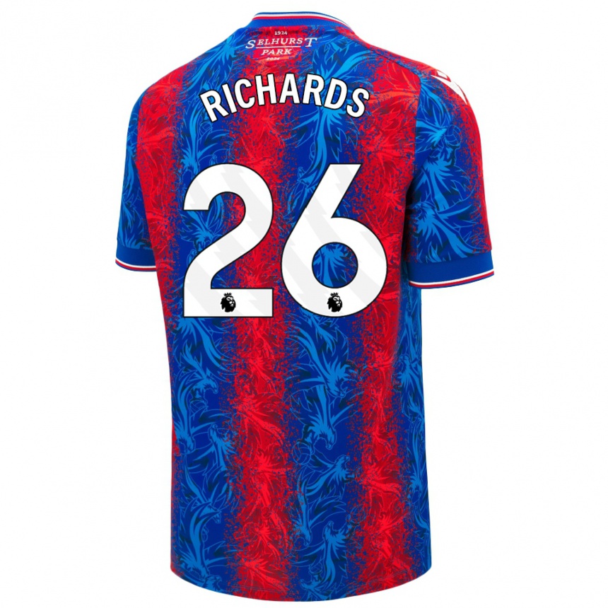 Kids Football Chris Richards #26 Red Blue Stripes Home Jersey 2024/25 T-Shirt Nz