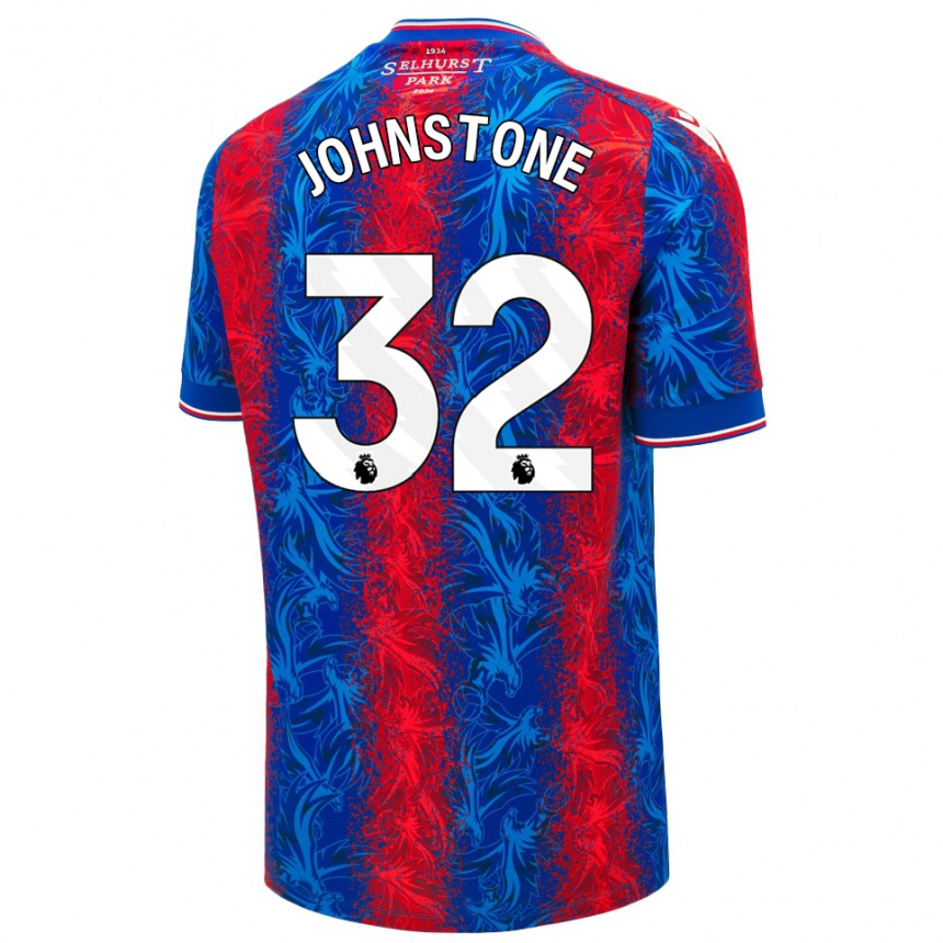 Kids Football Sam Johnstone #32 Red Blue Stripes Home Jersey 2024/25 T-Shirt Nz