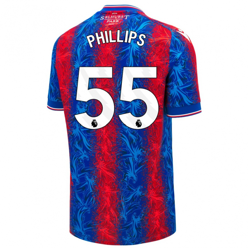 Kids Football Killian Phillips #55 Red Blue Stripes Home Jersey 2024/25 T-Shirt Nz