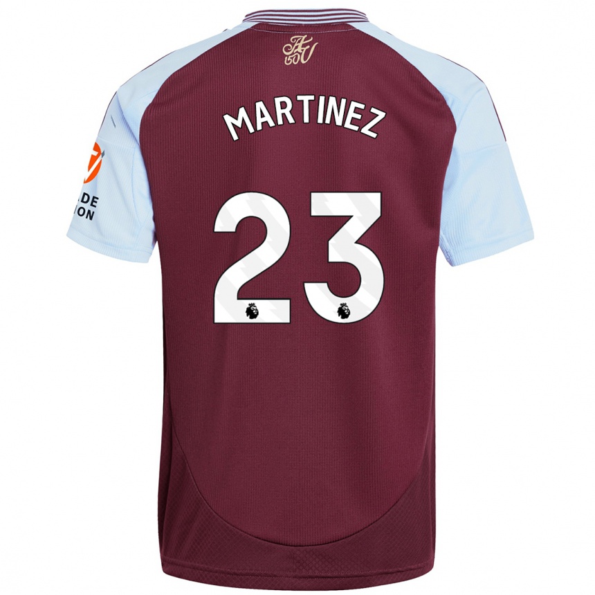 Kids Football Emiliano Martínez #23 Burgundy Sky Blue Home Jersey 2024/25 T-Shirt Nz