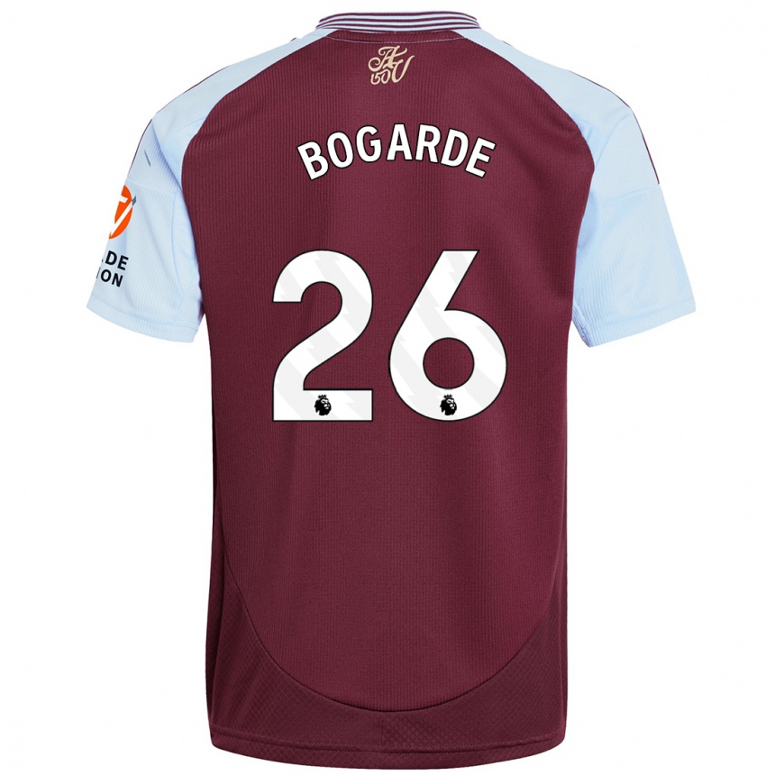 Kids Football Lamare Bogarde #26 Burgundy Sky Blue Home Jersey 2024/25 T-Shirt Nz