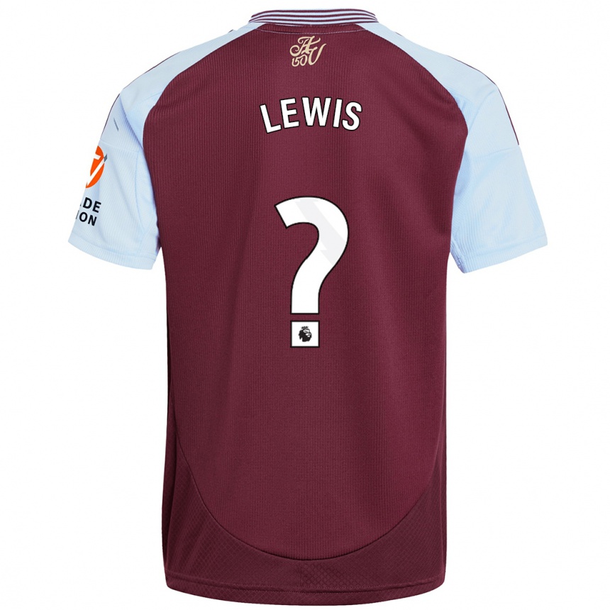 Kids Football Sam Lewis #0 Burgundy Sky Blue Home Jersey 2024/25 T-Shirt Nz