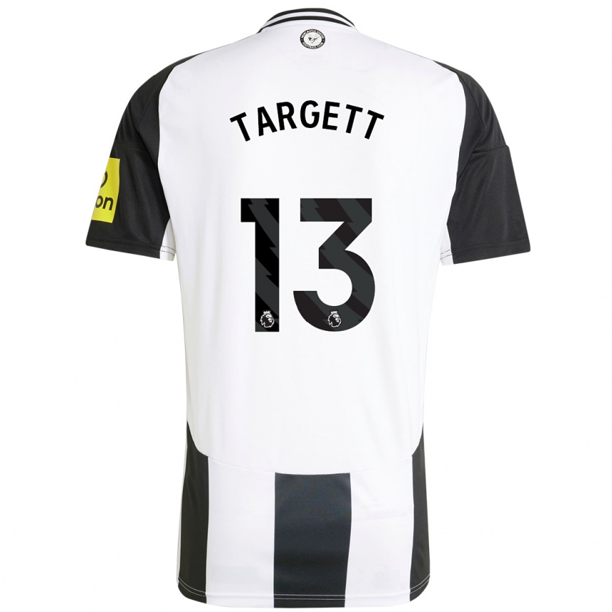 Kids Football Matt Targett #13 White Black Home Jersey 2024/25 T-Shirt Nz