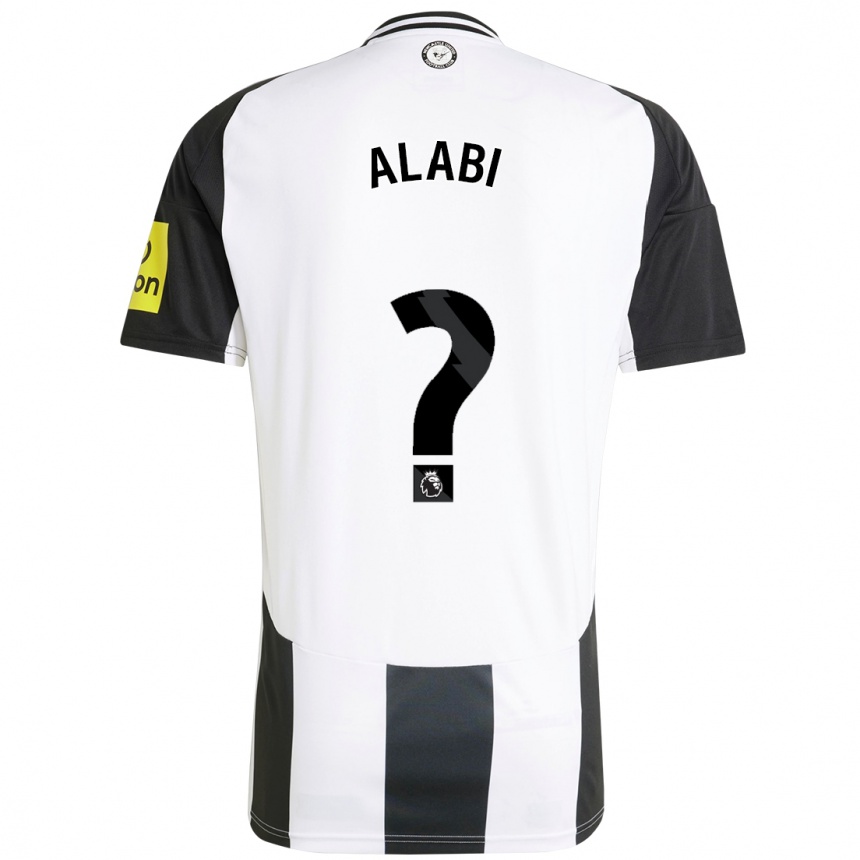 Kids Football Sam Alabi #0 White Black Home Jersey 2024/25 T-Shirt Nz