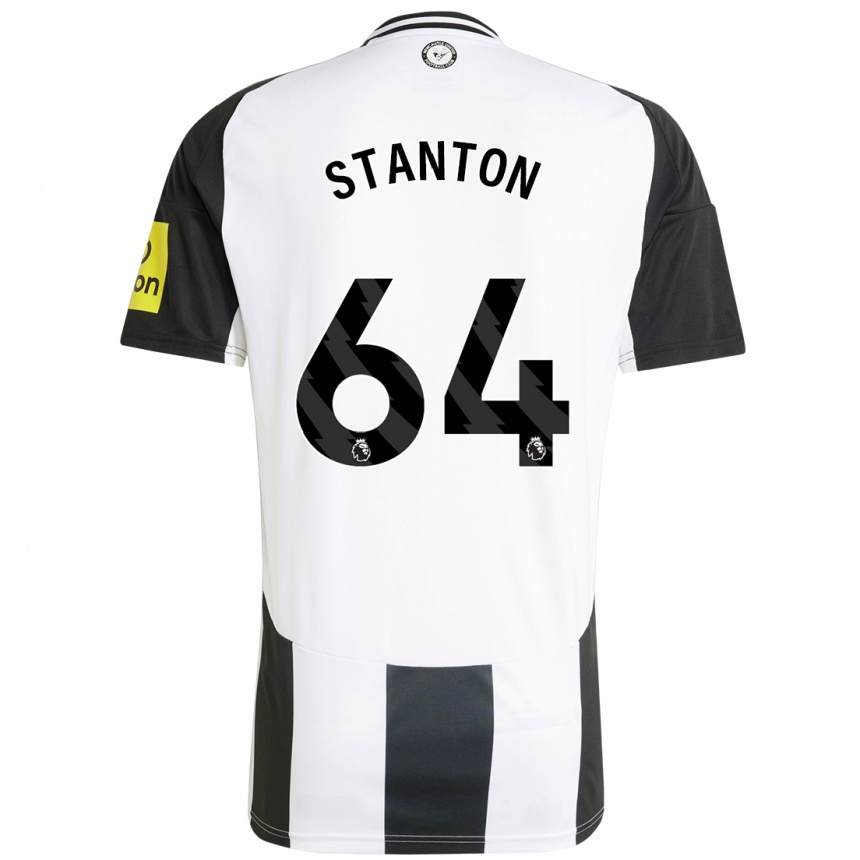 Kids Football Ellis Stanton #64 White Black Home Jersey 2024/25 T-Shirt Nz