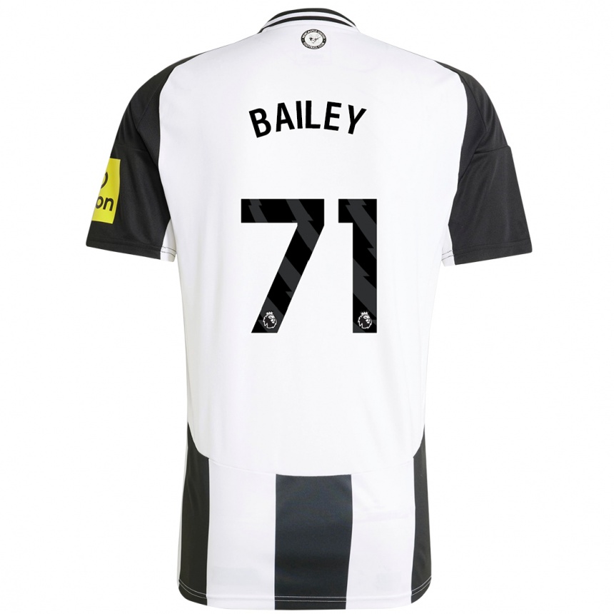 Kids Football Scott Bailey #71 White Black Home Jersey 2024/25 T-Shirt Nz