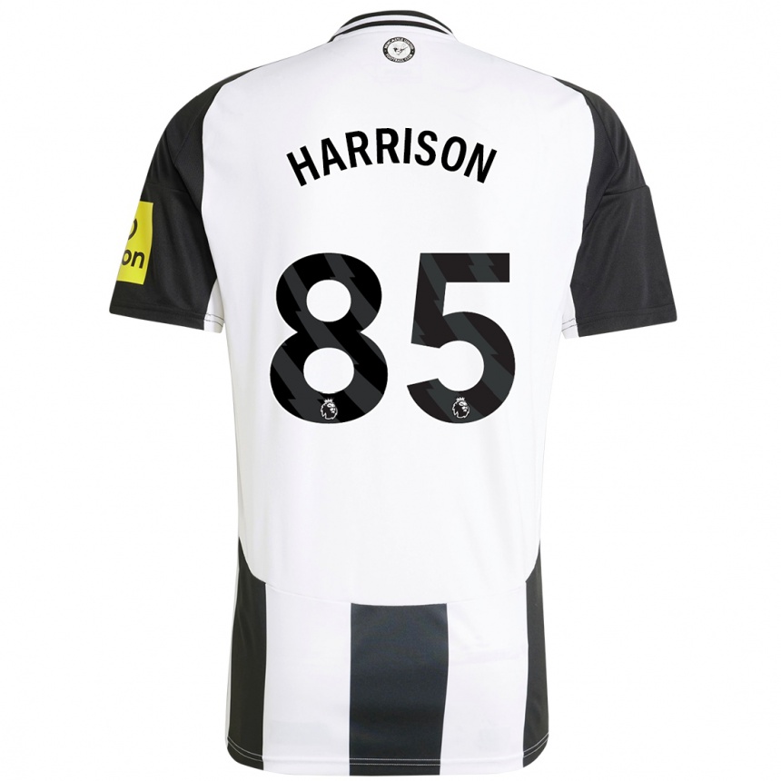 Kids Football Adam Harrison #85 White Black Home Jersey 2024/25 T-Shirt Nz