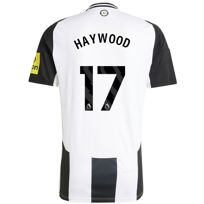 Kids Football Sophie Haywood #17 White Black Home Jersey 2024/25 T-Shirt Nz