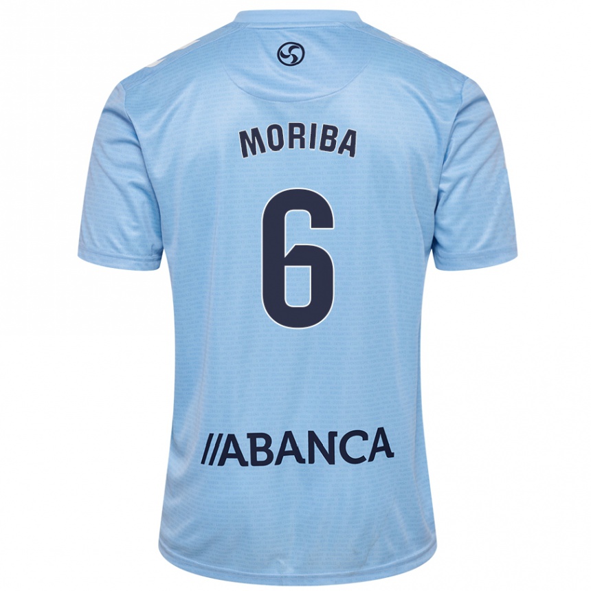 Kids Football Ilaix Moriba #6 Sky Blue Home Jersey 2024/25 T-Shirt Nz