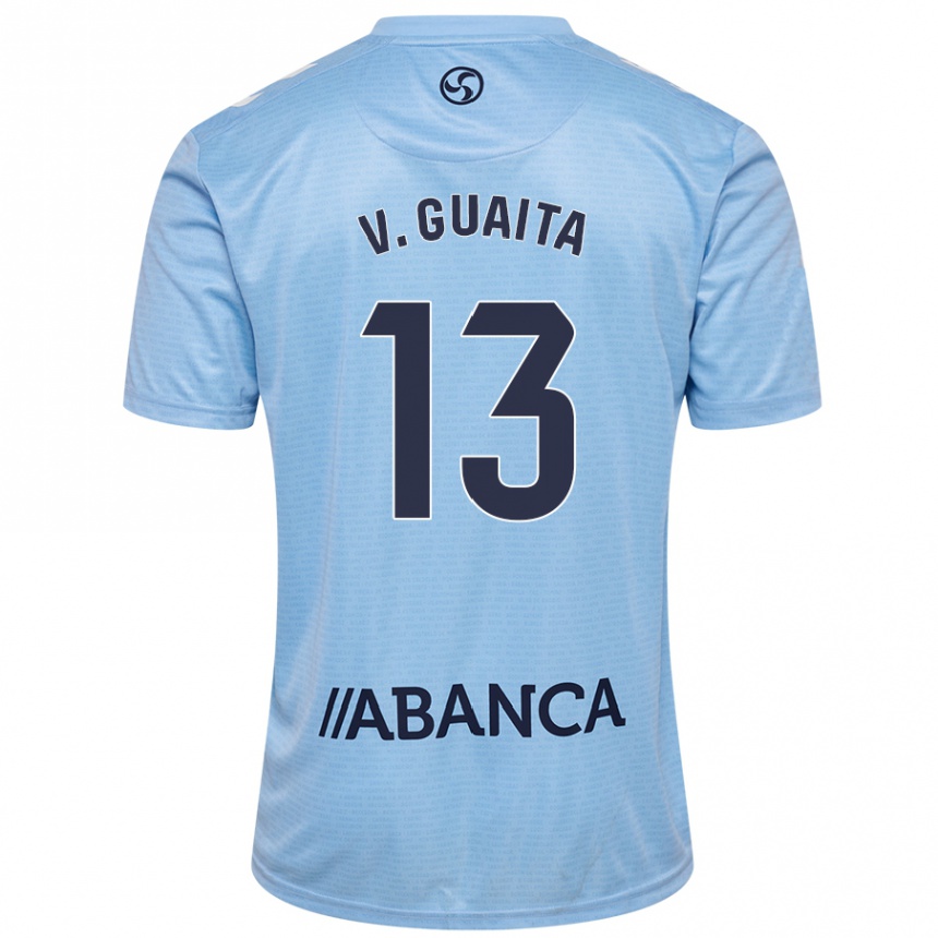 Kids Football Vicente Guaita #13 Sky Blue Home Jersey 2024/25 T-Shirt Nz