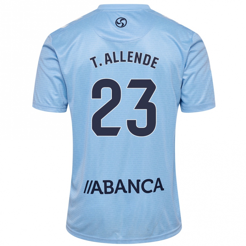 Kids Football Tadeo Allende #23 Sky Blue Home Jersey 2024/25 T-Shirt Nz